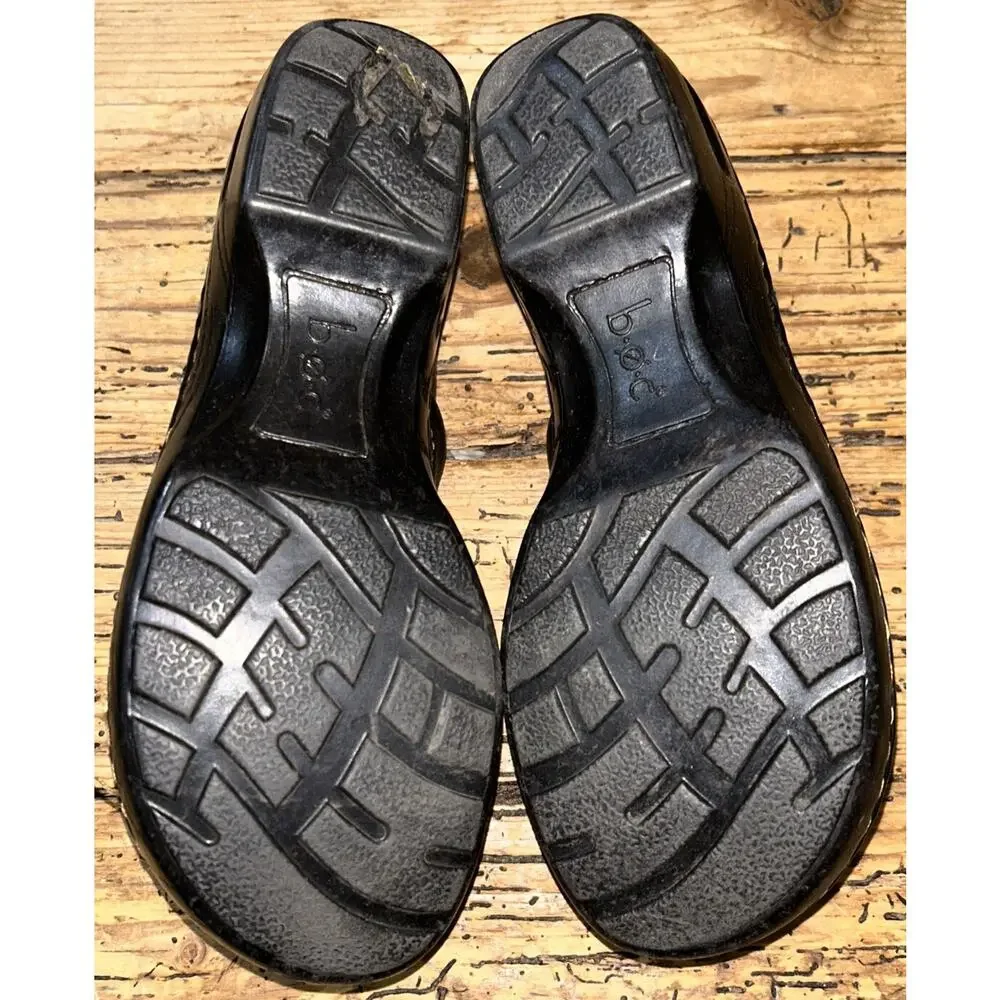 BOC Women’s Black Soft Leather Clogs Size 7/38